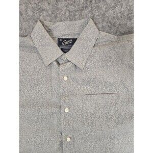 Grayers Stitch Fix Gray Paisley Button Up Shirt  Cotton Lightweight Men's Large